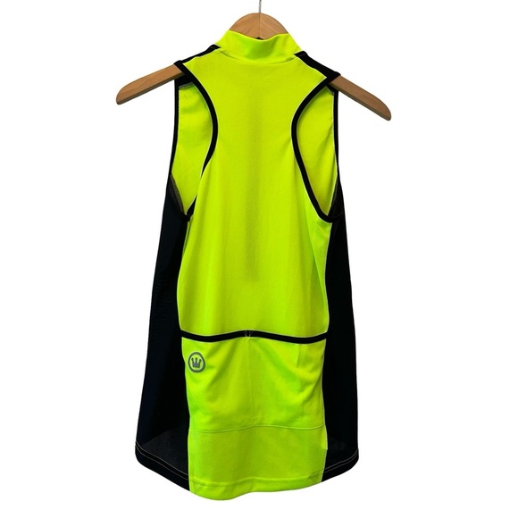 Canari NEW Dolce Cycling Jersey Zip Up Tank Top in Neon Yellow Women’s Size L - Picture 6 of 10